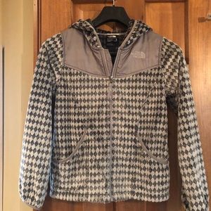 The North Face Girls 10-12 Silver Fleece Jacket